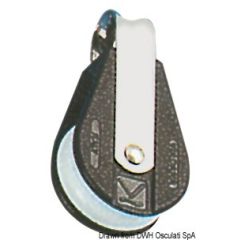 Bozzello Plastinox 2 pulegge violino 8x34 con strozzascotte e arrricavo